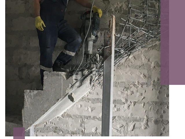 Демонтаж металлических и бетонных лестниц в Ялте