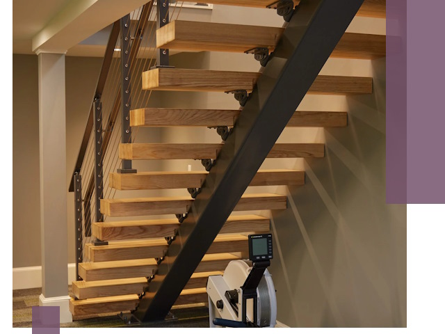 Лестницы на монокосоурах под ключ в Ялте - изготовление и монтаж