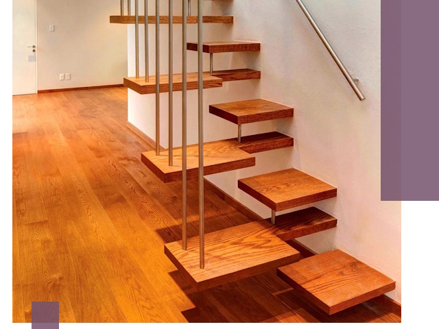 Лестницы «гусиный шаг» на заказ в Ялте для узких пространств