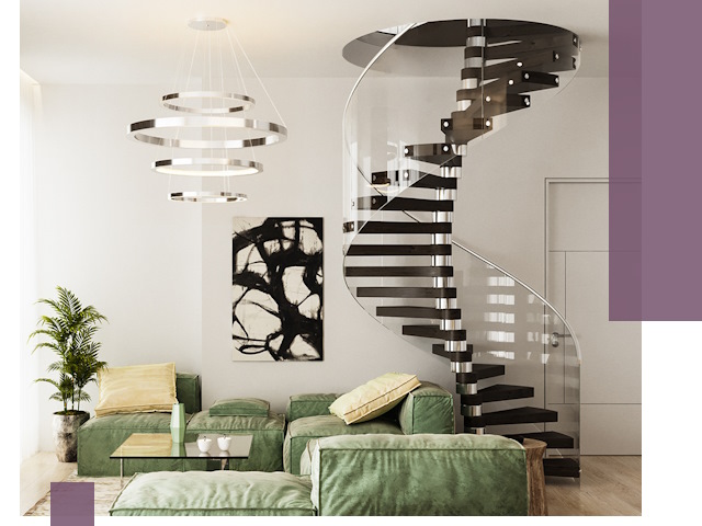 Лестницы для двухуровневой квартиры в Ялте — изготовление и монтаж