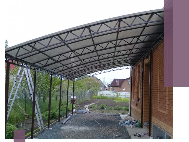 Профессиональный монтаж навесов под ключ в Ялте