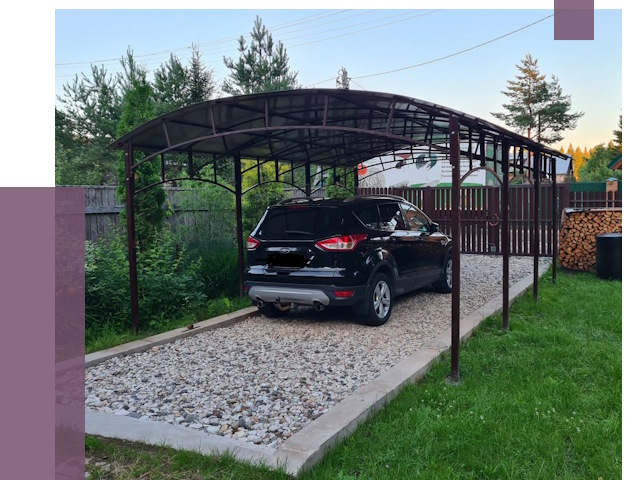 Навесы для автомобиля в Ялте от 13128 руб.  | ПРОЛЁТ-Ялт