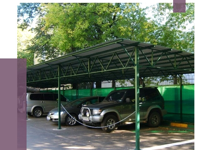 Навесы для парковки в Ялте от 80196 руб. заказать | ПРОЛЁТ-Ялт