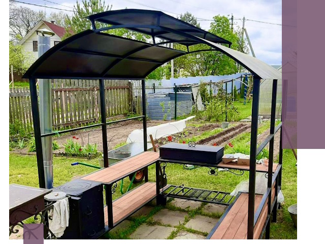 Навесы для барбекю в Ялте: изготовление, монтаж и демонтаж