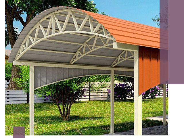 Навесы из профнастила под ключ в Ялте — установка и монтаж