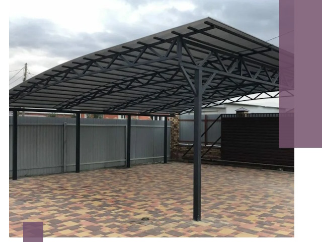 Металлические навесы под ключ в Ялте — изготовление и монтаж