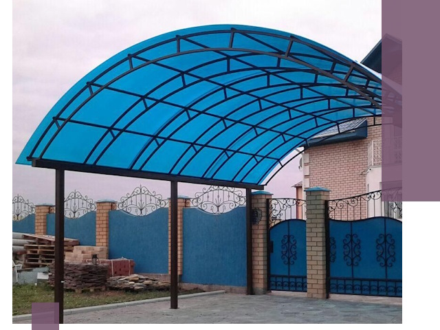 Арочные навесы под ключ в Ялте — изготовление и монтаж