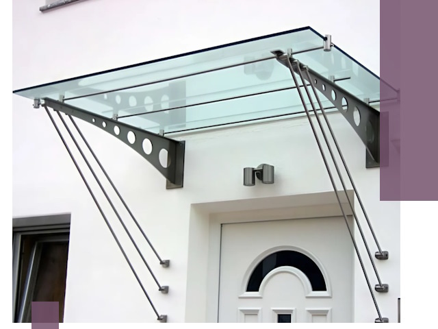 Козырьки над входом под ключ в Ялте — изготовление и монтаж