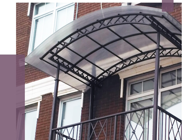 Козырьки над балконом в Ялте от 8633 руб. | ПРОЛЁТ-Ялт