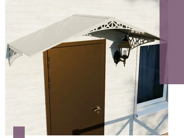 Металлические козырьки на входы и террасы в Ялте