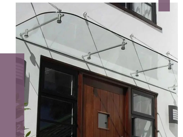 Стеклянные козырьки в Ялте от 18900 руб. | ПРОЛЁТ-Ялт