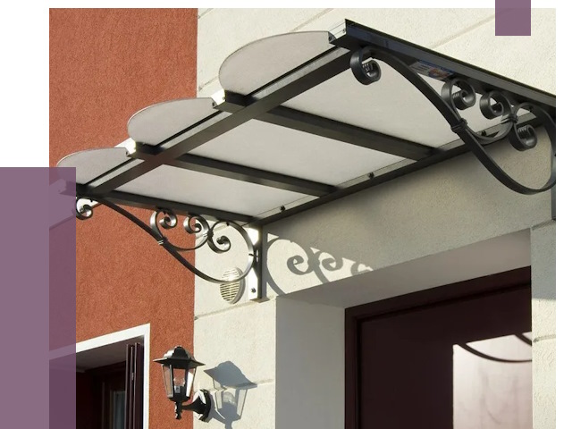 Односкатные козырьки в Ялте от 8377 руб.  | ПРОЛЁТ-Ялт