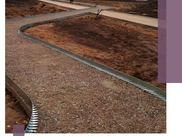 Металлические бордюры под ключ в Ялте — изготовление и монтаж