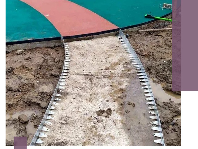 Металлические бордюры для дорожек в Ялте — монтаж и изготовление