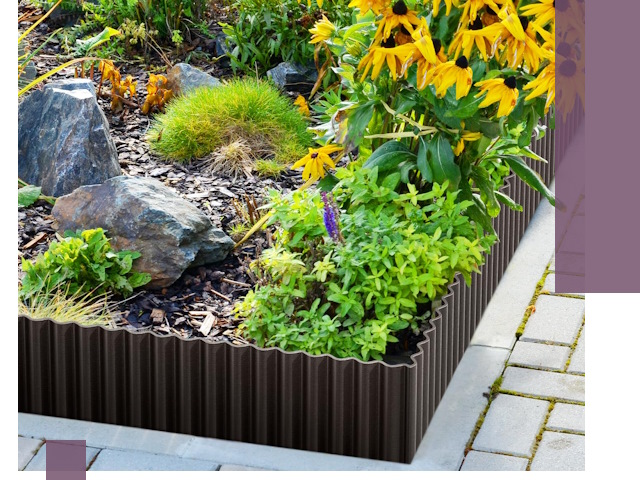 Металлические бордюры для клумб в Ялте — производство и монтаж